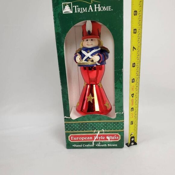 Trim A Home Nutcracker Ornament European Style Glass Handcrafted Mouth Blown - Picture 2 of 6